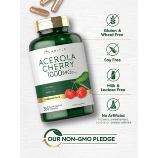 Carlyle Acerola Cherry Capsules 1000mg | 365 Count