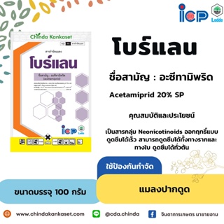 โบร์แลน สารกำจัดแมลง ขนาดบรรจุ 100 กรัม