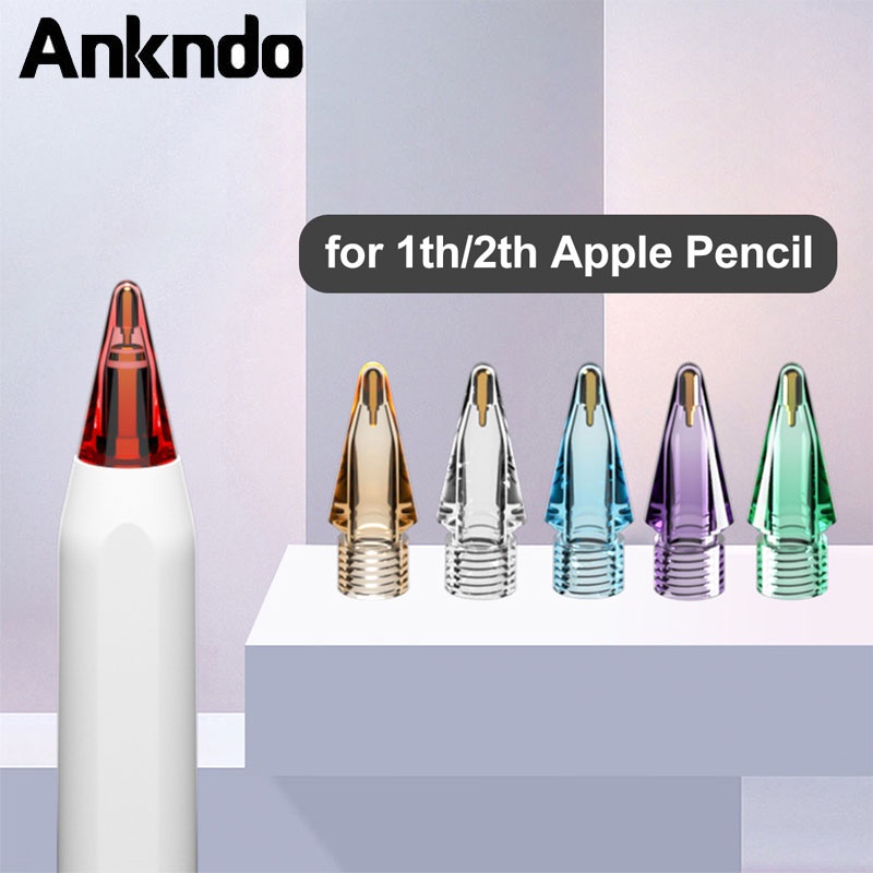 Ankndo ปลายดินสอ แบบเปลี่ยน หลากสี สําหรับ A//pple Pencil 1st/2nd A//pple Pencil 1st/2nd Generation Nib