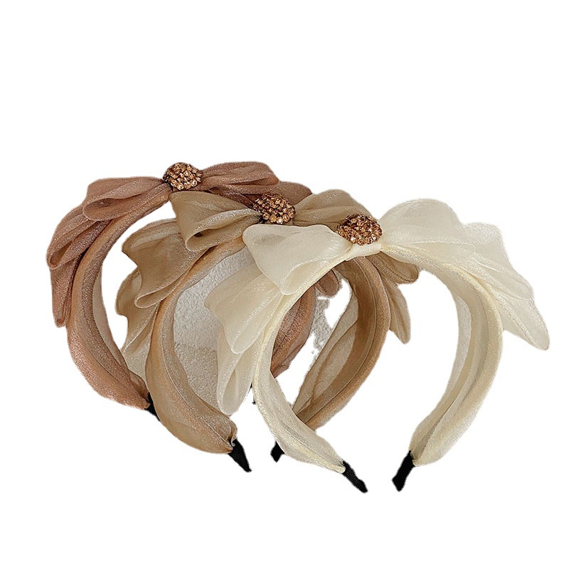 ที่คาดผม ผ้าตาข่าย ประดับโบว์น่ารัก สไตล์เกาหลี แฟรี่ สําหรับผู้หญิง - รูปที่ 3