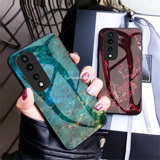 เคสโทรศัพท์มือถือกระจกนิรภัย TPU แบบนิ่ม ลายหินอ่อน สําหรับ Honor 70 Pro Plus Honor70 70Pro 70Pro+