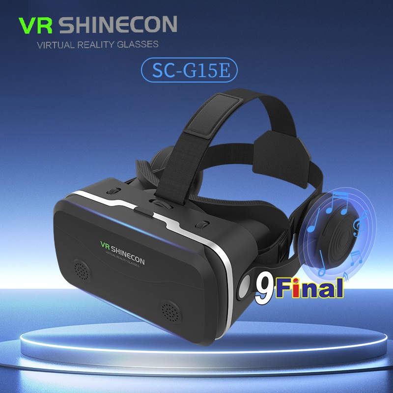 แว่น VR SHINECON G15E หูฟังในตัว รุ่นใหม่ปี 2022 by 9FINALรองรับโทรศัพท์ 4-7.2นิ้ว