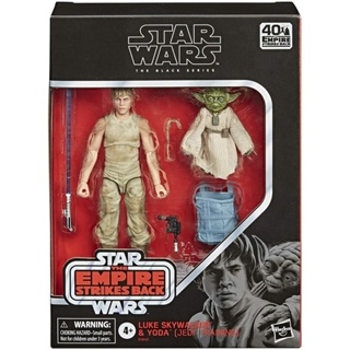 Star Wars 40th Anniversary The Black Series 6" Deluxe Luke Skywalker &amp; Yoda (Jedi Training) ของเล่นสตาร์วอร์ส ฟิกเกอร์