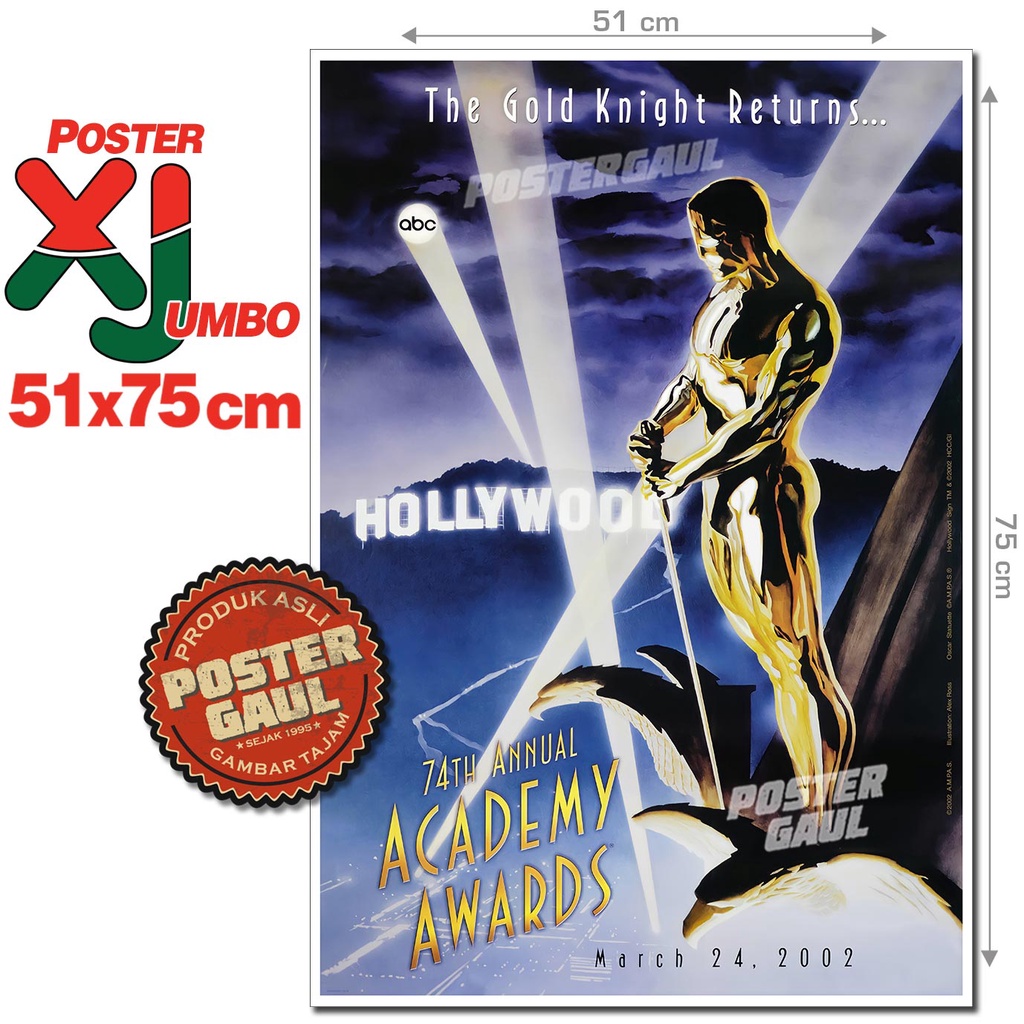 โปสเตอร์ XJumbo REPRODUCTIVE: 74th ANNUAL ACADEMY AWARD - OSCAR XJFJP128 - ขนาด 51 x 75 ซม.