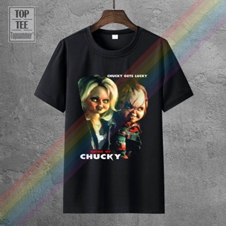 เสื้อยืดแขนสั้น เล่นของเด็ก: เจ้าสาวของ Chucky Chucky ได้รับโชคดีเสื้อยืดเย็นสบาย ๆ ความภาคภูมิใจเสื้อยืดผู้ชาย Unisex แ