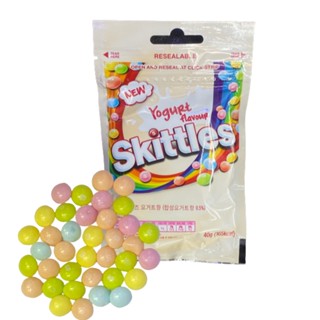 Skittles Candy ลูกอมรสโยเกิร์ต 40g BBF.11/12/23