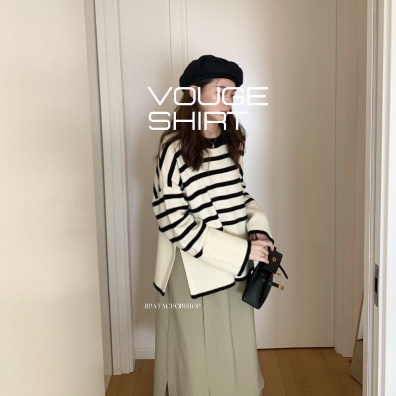 JIPATACHOBSHOP | vouge shirt 🎄✨ เสื้อไหมพรม กันหนาวแขนยาวสไตล์เกาหลี