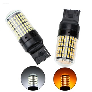 หลอดไฟตัดหมอก 3014 LED 1157 7443 W21W 144SMD สําหรับรถยนต์ 1 ชิ้น