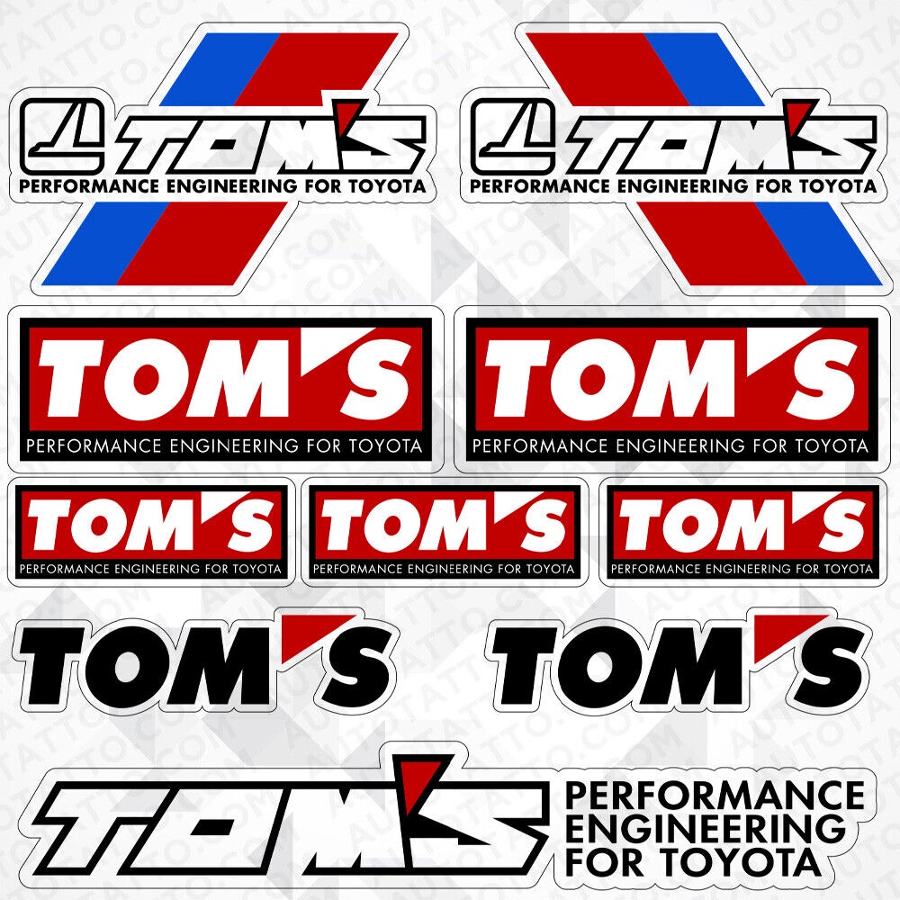 สติกเกอร์ไวนิล ลายโลโก้ TOM'S Performance Racing Car Sport สําหรับตกแต่งรถยนต์