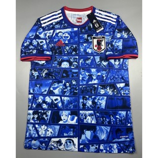 เสื้อบอล แฟนบอล ทีมชาติ ญี่ปุ่น เหย้า Japan Home 2022 ลายการ์ตูน