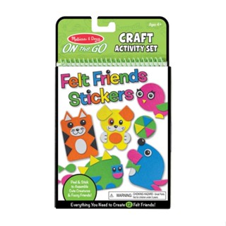 Melissa &amp; Doug รุ่น 9420 ชุดกิจกรรมตกแต่งสติกเกอร์รูปสัตว์ On-the-Go Crafts - Felt Friends ส่งเสริมการมีสมาธิ การออกแบบ