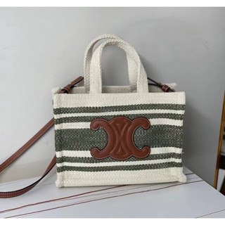 กระเป๋าถือ ซีลีน THAIS STRIPPED TEXTILE BAG