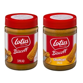 แยม Lotus  Biscoff Creme Spread 400 g และ Crunchy 380 g แยมโลตัส เนยคุกกี้รสบิสกิต จากเบลเยียม