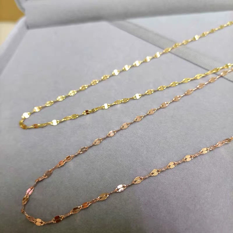 สร้อยคอโซ่ เหล็กไทเทเนียม ชุบทอง 18K หรูหรา diy - รูปที่ 7