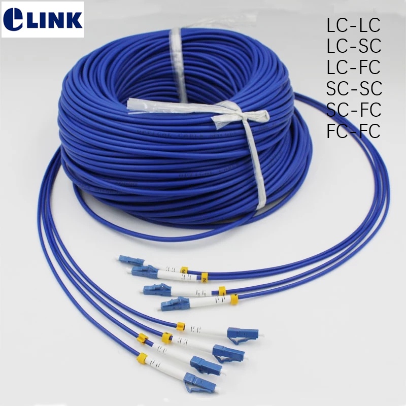 200mtr 4 core Armored fiber patchcord SC LC FC ST UPC APC Singlemode 4 fibers Armored optical fibre 