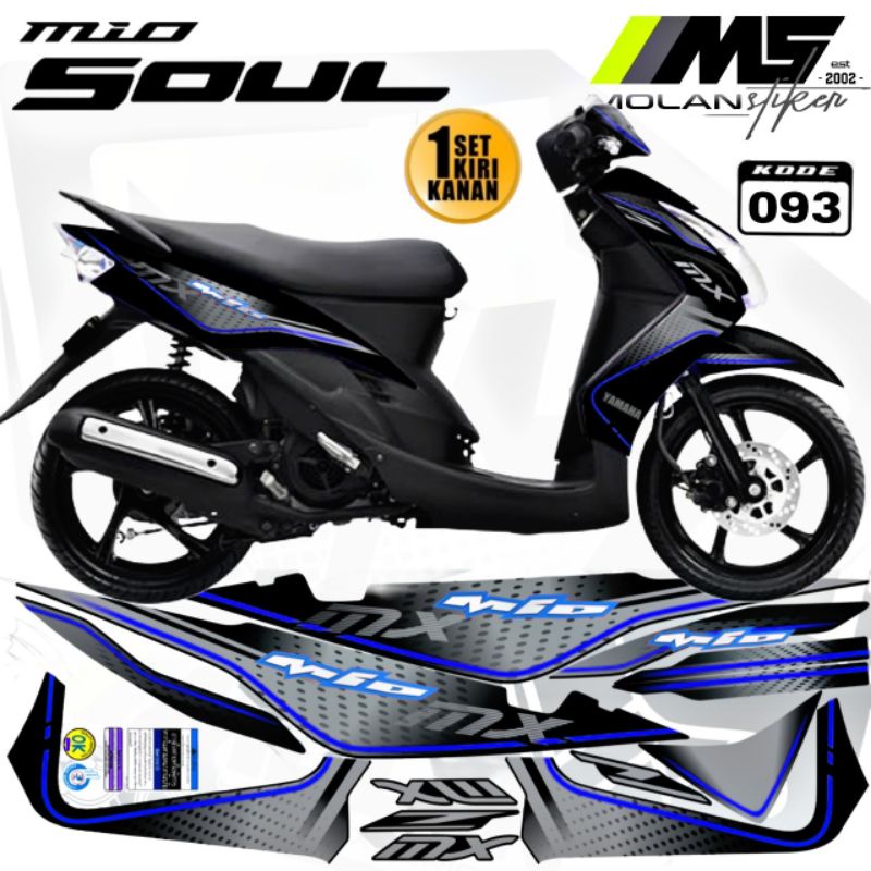 สติ๊กเกอร์รูปลอก Striping Variation Mio Soul คาร์บูเรเตอร์ 2006-2012 - Mio Soul 115 - Mio Soul Old/O