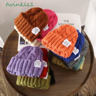 Twinkle1 หมวกบีนนี่ถักโครเชต์ สีแคนดี้ แฟชั่น สําหรับนักเรียน กลางแจ้ง