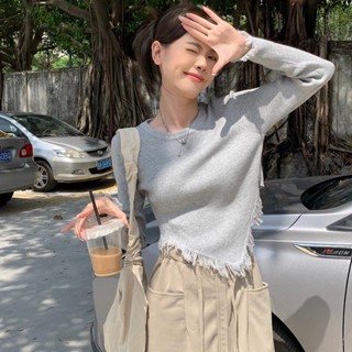 Suxi เสื้อกันหนาวแขนยาว ผ้าถัก ทรงสลิมฟิต สไตล์เกาหลี แฟชั่นฤดูใบไม้ร่วง สําหรับผู้หญิง