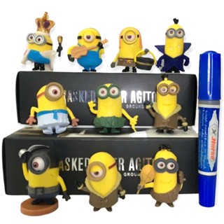 โมเดลฟิกเกอร์ Minions มิเนี่ยน เซ็ท10ตัว ขนาด6cm.