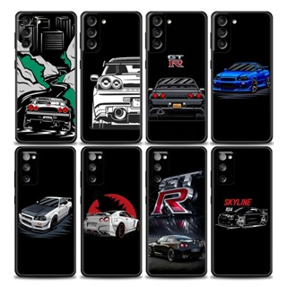 เคสโทรศัพท์มือถือนิ่ม ลายรถยนต์ Nissan Skyline R34 สีดํา สําหรับ Samsung Galaxy S22 S8 S9 S10 Lite S10e S21 S20 FE Plus Ultra 4G 5G