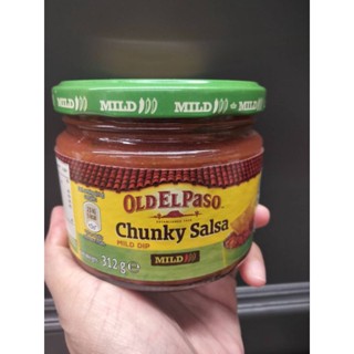 Old Elpaso Chunk Salsa Dip 312g.ซอสซัลซ่าเผ็ดน้อย 312กรัม .ราคาพิเศษ