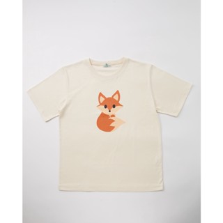 กรีน ค๊อตตอน เสื้อยืดคอกลม ชาย พิมพ์ลาย สุนัขจิ้งจอก Green Cotton Men T Shirt (Fox Print) 14003/SF