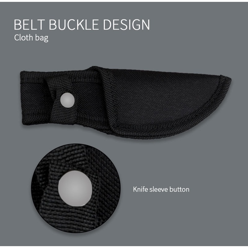 SD10 มีดเดินป่า/มีดพกเล็ก Mini Shark + พร้อมซอง / มีดพกพา/ มีดตั้งแคมป์ Stainless steel 420 แข็ง58 HRC - รูปที่ 4