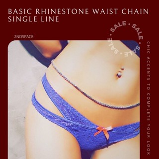 🔥SALE🔥สายโซ่คล้องเอวเพชรชั้นเดียว ปรับได้💃🎉สวยหรูเซ็กซี่ 💎Basic Rhinestone Waist Chain⚡️📌พร้อมส่งค่า‼️