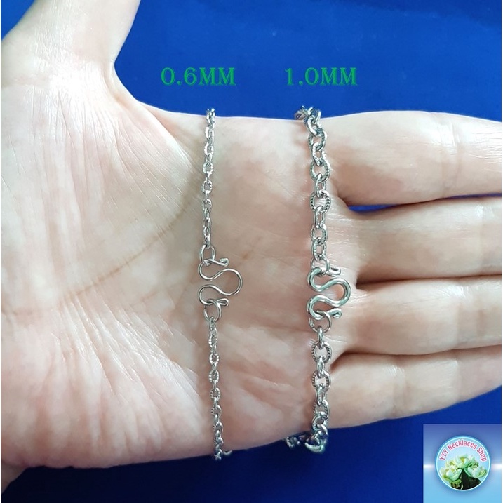 สร้อยคอสแตนเลสแท้ สินค้าไทย ลายโซ่ตีลาย สร้อยพระ ผู้หญิง ผู้ชาย เด็ก ไม่ลอก ไม่ดำ SL02.168