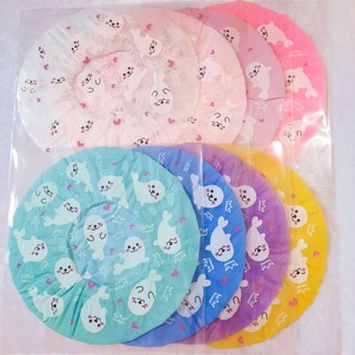 👒หมวกอาบน้ำ ลายโลมา หมวกคลุมผมอาบน้ำ