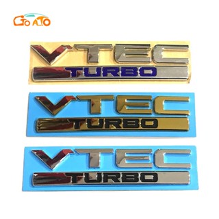 GTIOATO โลโก้ VTEC TURBO โลโก้รถ โลโก้ติดรถยนต์ ตราสัญลักษณ์ สติ๊กเกอร์โลโก้รถ Logo โลโก้ สติ๊กเกอร์โลหะ โลโก้ตัวอักษร โลโก้ติดรถยนต์สําหรับ ของแต่งรถยนต์ ตกแต่งรถยนต์