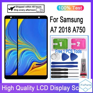 อะไหล่หน้าจอสัมผัสดิจิทัล LCD แบบเปลี่ยน สําหรับ Samsung Galaxy A7 2018 A750 SM-A750F A750F A750GN