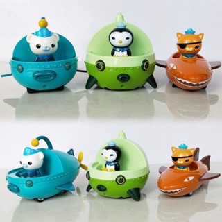 【Ready Stock】Octonauts Action Figure Toys Submarine Cars Model Captain Barnacles Kwazii Peso Cartoon Animal Figures Children Birthday Gifts