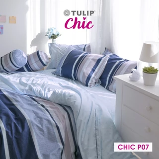 TULIP CHIC พิมพ์ลาย CHIC P07 ชุดเครื่องนอน ผ้าปูที่นอน ผ้านวม สัมผัสนุ่มสบายสไตล์มินิมอล