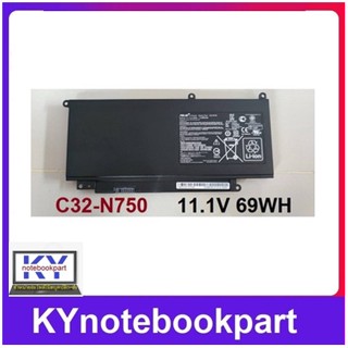 BATTERY ORIGINAL ASUS แบตเตอรี่ ของแท้ ASUS   N750JV N750Y47JV N750JK  N750Y47JV  N750 N750Y C32-N750