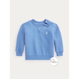 เสื้อกันหนาว Ralph Lauren ของแท้ Fleece Crewneck Sweatshirt (สีฟ้า)