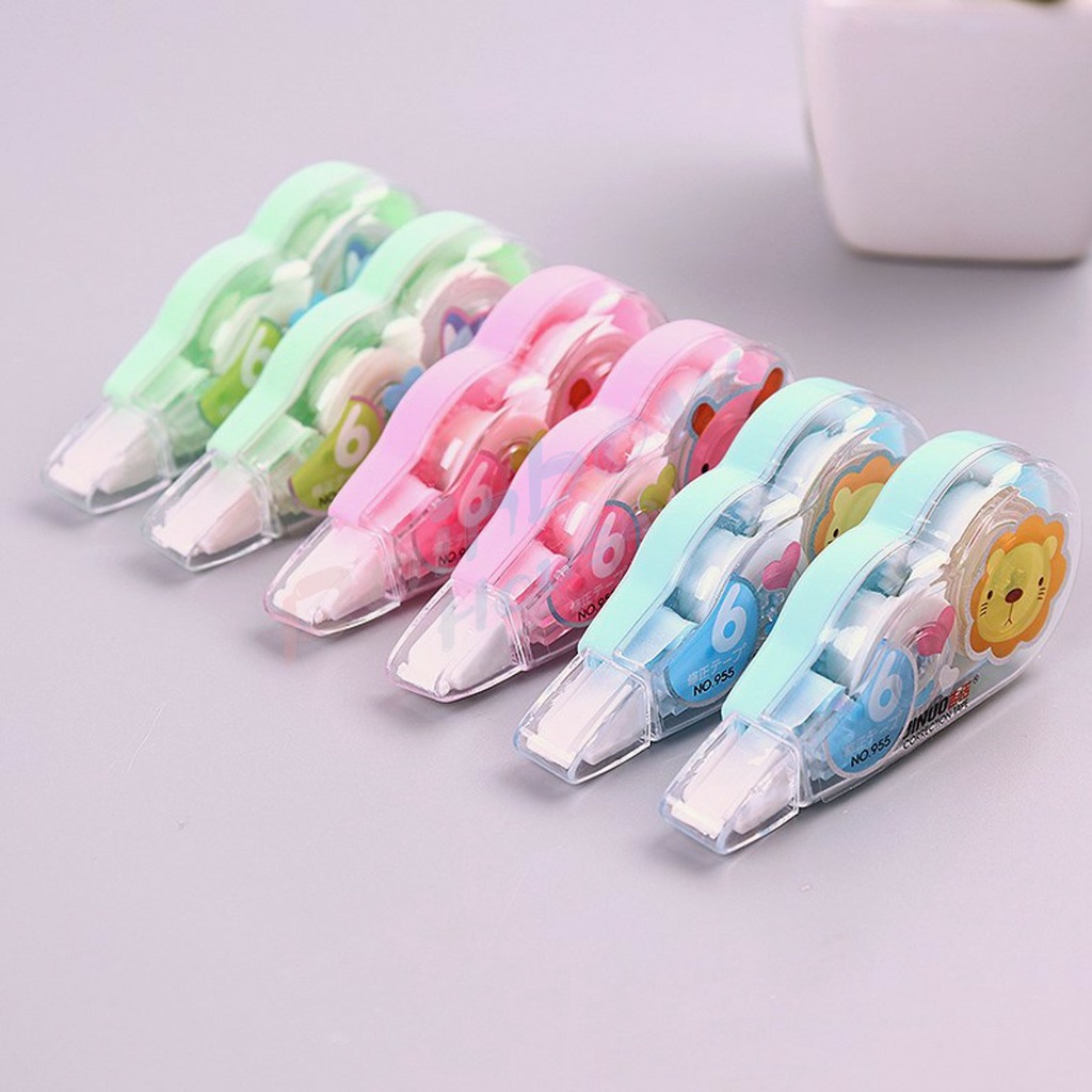 Rainbow เทปลบคำผิด การ์ตูน อย่างดี 5 มม. มีขนาดความยาว8 และ 16 เมตร จัดส่งคละลาย correction tape
