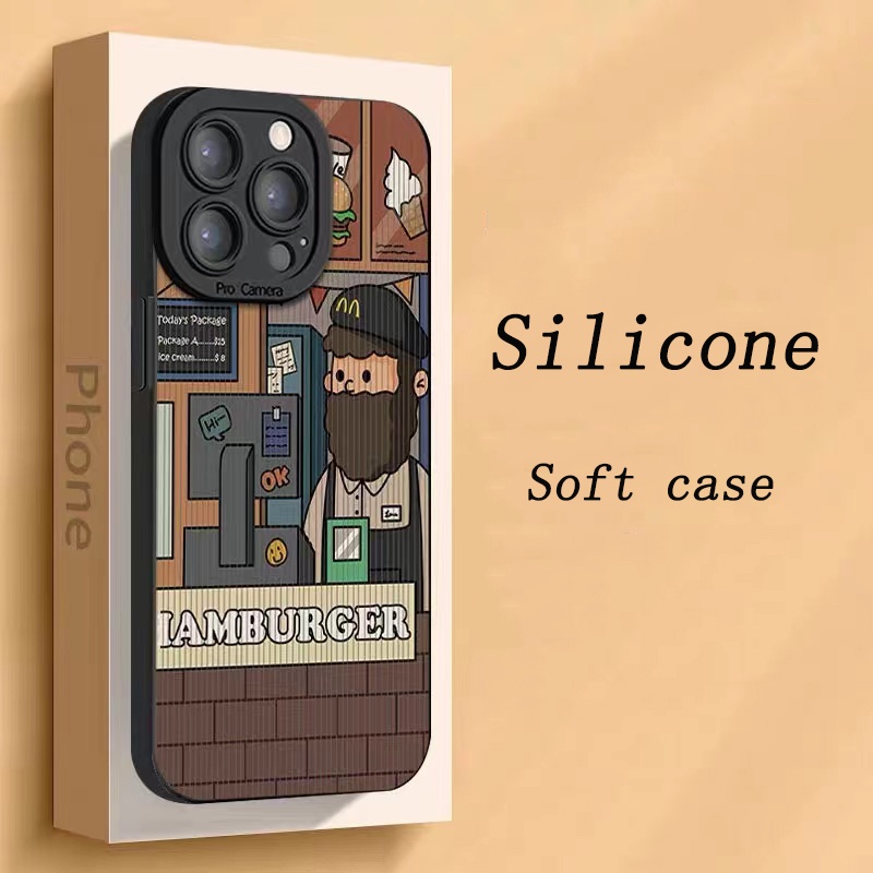 silicone soft case a bearded clerk เคส compatible for iPhone 14 pro max 13 pro max 12 pro max 11 pro max ix xr xs max case #6