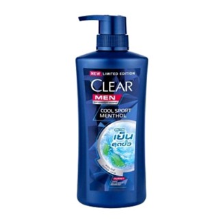 Clear เคลียร์ เมน แชมพู แอนตี้แดนดรัฟ คูลสปอร์ต เมนทอล ปริมาณ 450 มล.