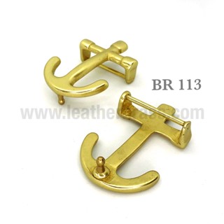 ฺBR113 หัวเข็มขัดทองเหลือง Anchor ขนาด 35 และ 38 มิล อะไหล่ทองเหลือง leatherbrass**ราคาต่อชิ้น**