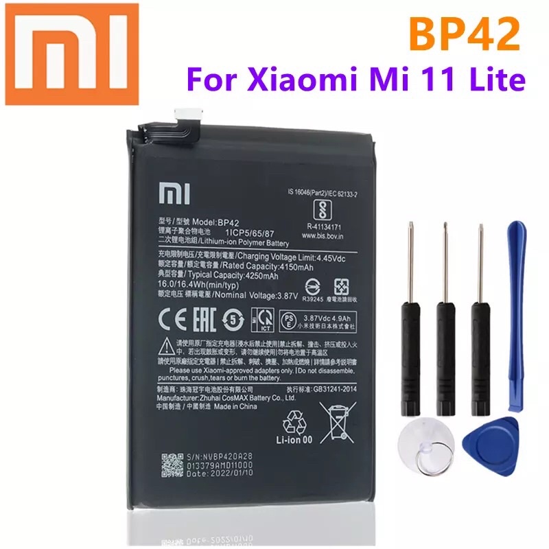 Xiaomi Original แบตเตอรี่ BP42สำหรับ Xiaomi Mi 11 Lite BP42ของแท้เปลี่ยนแบตเตอรี่แบตเตอรี่ Bateria 4