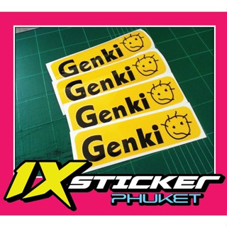 สติ๊กเกอร์แต่งรถ Genki สีเหลือง