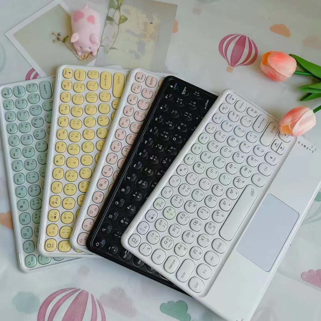 [คีย์บอร์ดไทย] คีย์บอร์ดบลูทู ธ ,คีย์บอร์ด เม้าส์  , เมาส์บลูทู ธ, เหมาะสำหรับแท็บเล็ต Android / 1OS / Windows