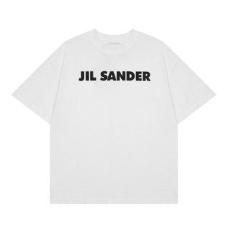 เสื้อยืดคอกลม แขนสั้น ผ้าฝ้าย พิมพ์ลายตัวอักษร JIL SANDER พลัสไซซ์ สําหรับผู้ชาย และผู้หญิง