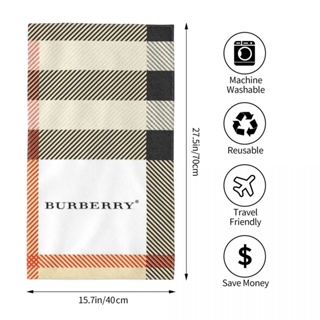 Burberry ผ้าขนหนู ทรงสี่เหลี่ยม ดูดซับน้ํา 70x40 ซม. สําหรับเล่นกีฬา ฟิตเนส โยคะ กลางแจ้ง