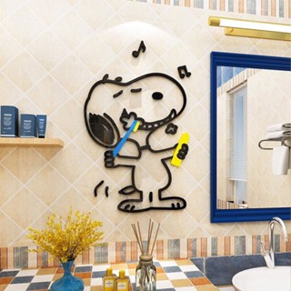 _☂[Snoopy] สติกเกอร์อะคริลิค ลายการ์ตูนสนูปปี้ 3d สําหรับติดตกแต่งผนังบ้าน ห้องนั่งเล่น ห้องนอน พื้นหลัง งานแต่งงาน