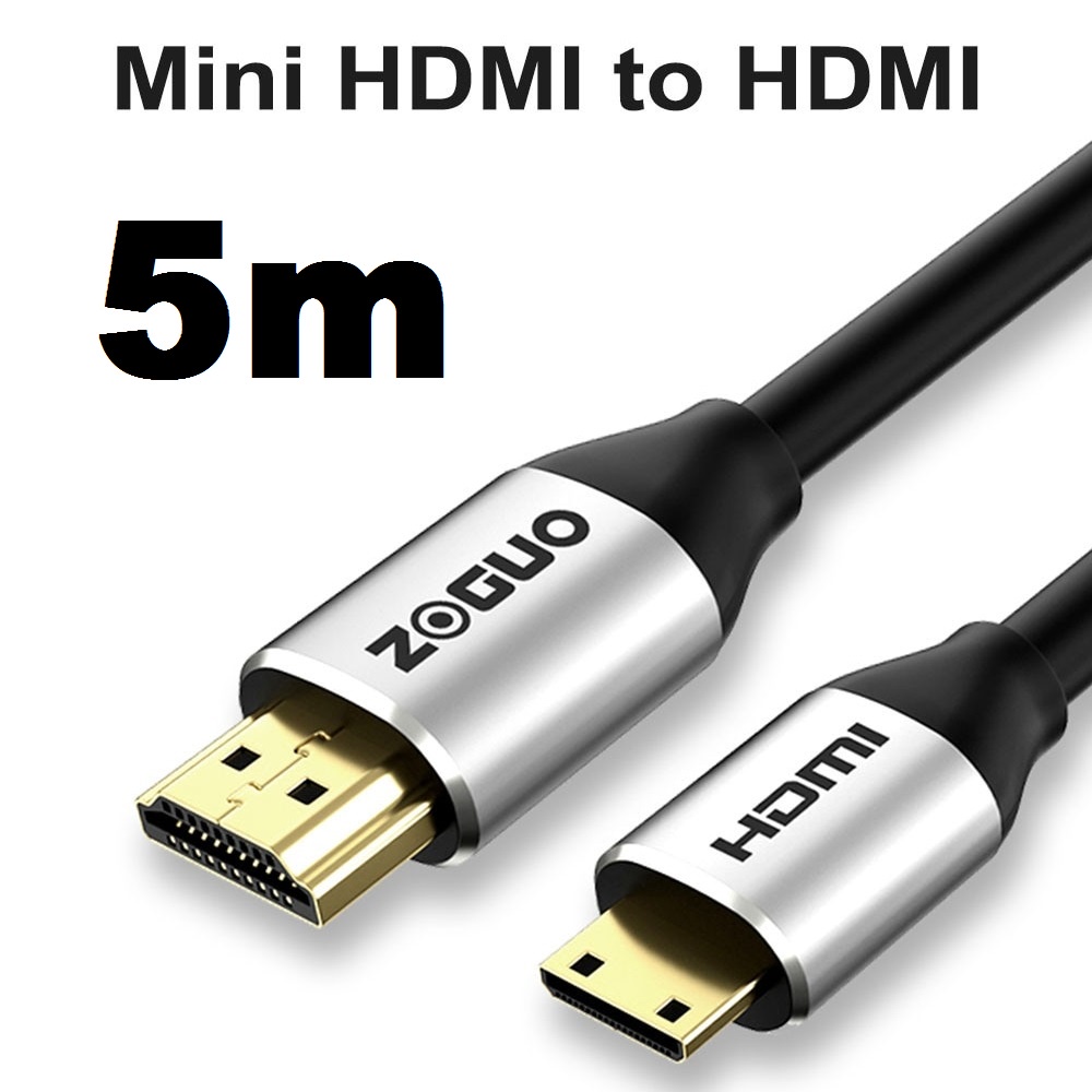 5M High Speed Mini HDMI to HDMI 2.0 Cable 4K1080P 3D for Tablet Camcorder MP4 Video and Audio Cable 