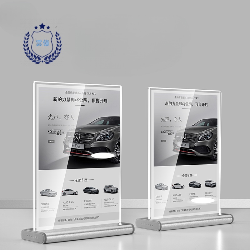 1028-a4 อะคริลิคตารางการ์ด L-Shaped ตารางการ์ด a5 อลูมิเนียมตารางป้ายราคาสินค้าโฆษณาตารางการ์ดเมนูกา