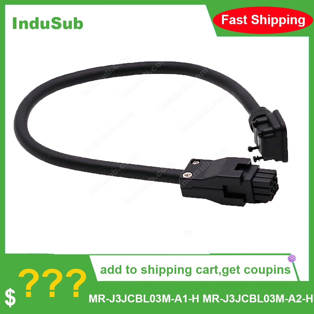 MR-J3JCBL03M-A1-H MR-J3JCBL03M-A2-H Encoder Cable HF-KP(B)/HF-MP(B) high-flex IP20 IAK3SER 0.3m