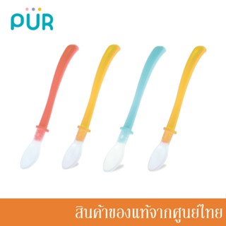 Pur ช้อนป้อนอาหาร ด้ามยาว Long Handle Soft Spoons แพ็ค 2 ชิ้น